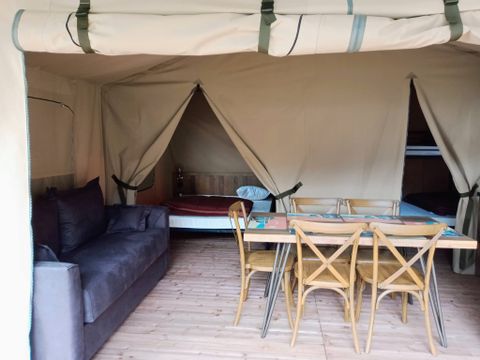 Tente en toile et en bois 7 personnes - Tente Lodge KENYA