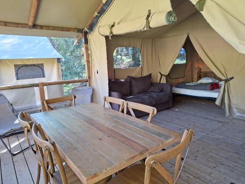 Tente en toile et en bois 7 personnes - Tente Lodge KENYA