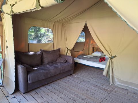 Tente en toile et en bois 7 personnes - Tente Lodge KENYA