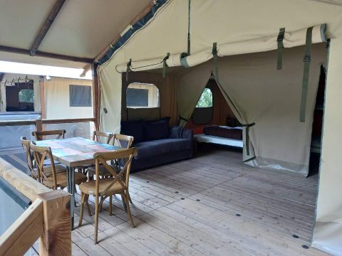 Tente en toile et en bois 7 personnes - Tente Lodge KENYA