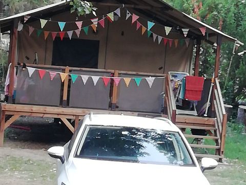 Tente en toile et en bois 5 personnes - Tente Lodge BALI
