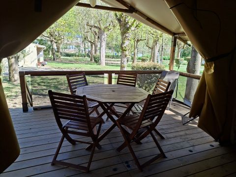 Tente en toile et en bois 5 personnes - Tente Lodge BALI