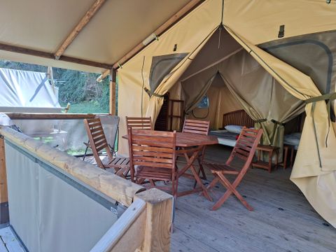 Tente en toile et en bois 5 personnes - Tente Lodge BALI
