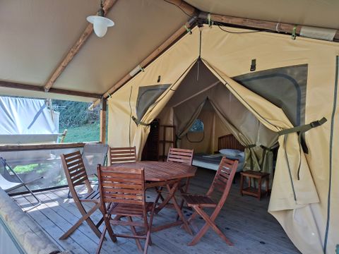 Tente en toile et en bois 5 personnes - Tente Lodge BALI