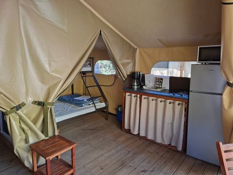 Tente en toile et en bois 5 personnes - Tente Lodge BALI