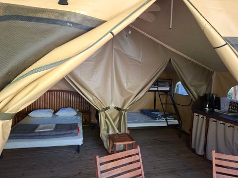 Tente en toile et en bois 5 personnes - Tente Lodge BALI