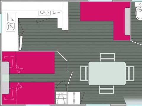 MOBILHOME 6 personnes - Confort pour 4 à 6 pers.