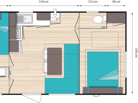 MOBILHOME 6 personnes - Confort pour 4 à 6 pers.