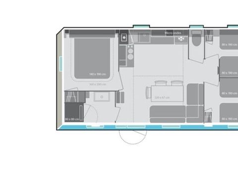 MOBILHOME 6 personnes - COTTAGE CONFORT OLIVIER