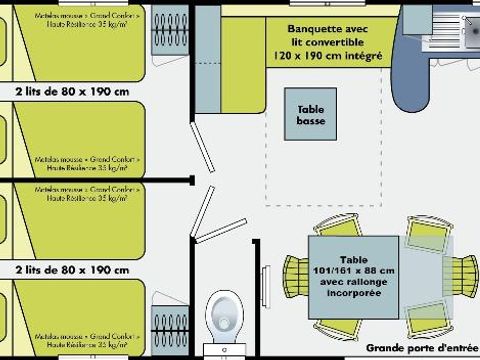 MOBILHOME 6 personnes - SUPER CORDELIA CONFORT