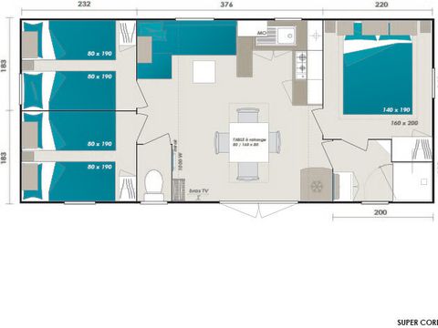 MOBILHOME 6 personnes - SUPER CORDELIA CONFORT