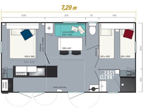 MOBILHOME 4 personnes - SUPER MERCURE RIVIERA CONFORT