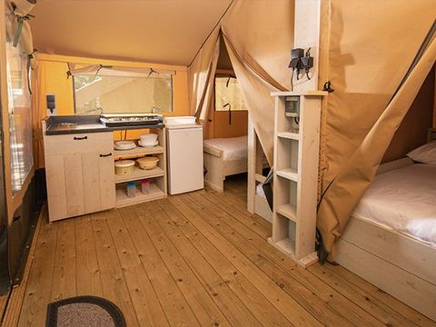 TENTE TOILE ET BOIS 5 personnes - Eco Lodge | 2 Ch. | 4/5 Pers. | Sans SDB