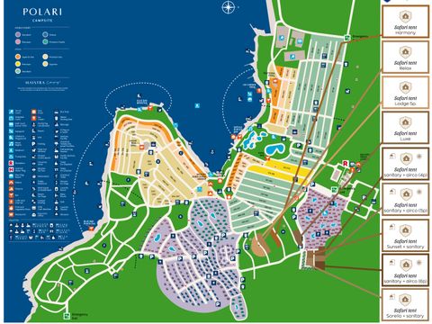 TENTE TOILE ET BOIS 5 personnes - Polari - Tente Safari + sanitaires + climatisation (5P)