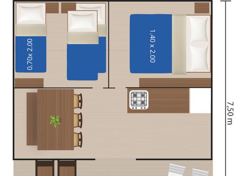 TENTE TOILE ET BOIS 5 personnes - Polari - Tente Safari de luxe