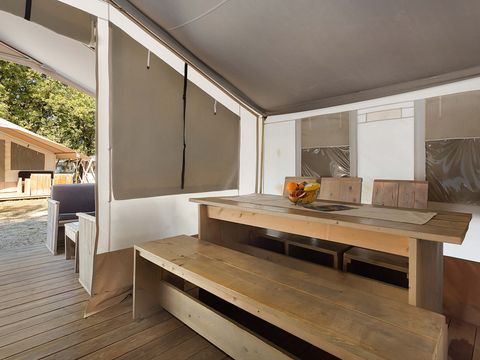 Tente en toile et en bois 5 personnes - Polari - Tente Safari de luxe