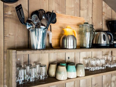 TENTE TOILE ET BOIS 4 personnes - Polari - Tente Safari + sanitaires + climatisation (4P)