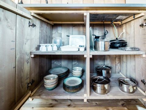 Tente en toile et en bois 4 personnes - Polari - Tente Safari + sanitaires + climatisation (4P)