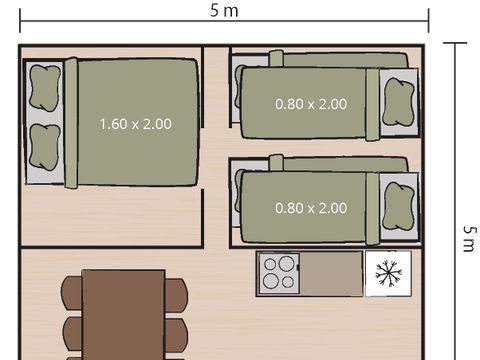 TENTE TOILE ET BOIS 6 personnes - Polari - Tente Safari Relax