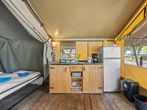 TENTE TOILE ET BOIS 5 personnes - Polari - Tente safari Harmony