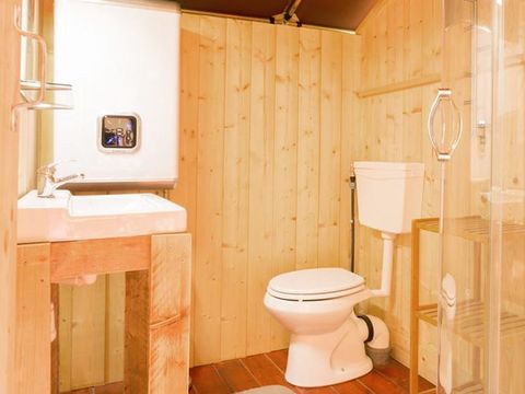 TENTE TOILE ET BOIS 6 personnes - Polari - Tente safari Sorella + sanitaires (6P)