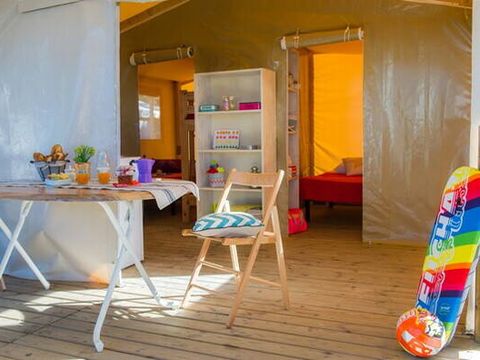 TENTE TOILE ET BOIS 5 personnes - Tente Eco Lodge | 2 Ch. | 4/5 Pers. | Terrasse simple