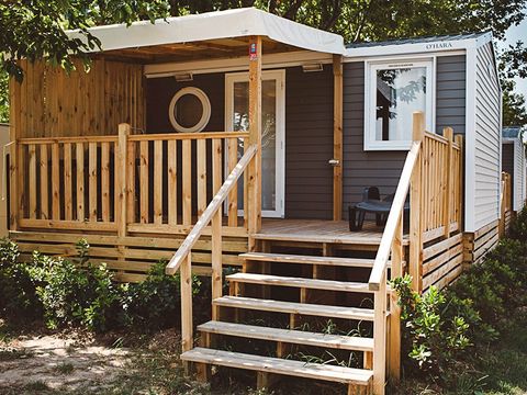 MOBILHOME 2 personnes - Comfort | 1 Ch. | 2 Pers. | Terrasse surélevée | Clim. | TV