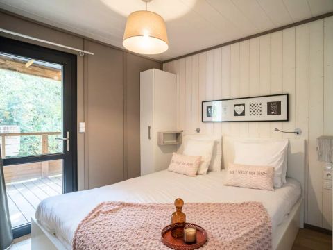 TENTE TOILE ET BOIS 5 personnes - Lodge Kabane sur Pilotis 3 Pièces 5 Personnes Climatisé + TV