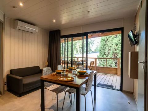 BUNGALOW 6 personnes - Kabane XXL sur Pilotis 4 Pièces 6 Personnes Climatisé + TV