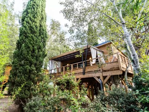 BUNGALOW 6 personnes - Kabane XXL sur Pilotis 4 Pièces 6 Personnes Climatisé + TV