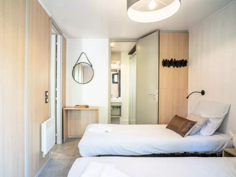 TENTE TOILE ET BOIS 4 personnes - Lodge Kabane sur Pilotis 3 Pièces 4 Personnes Climatisé + TV