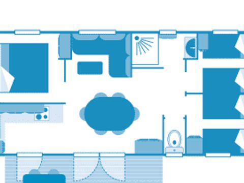 MOBILHOME 6 personnes - Cottage Riviera 6p 3ch ****