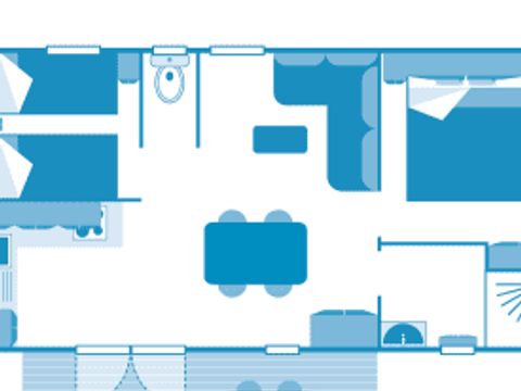 MOBILHOME 4 personnes - Cottage Provence 4p 2ch ****