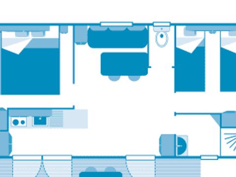 MOBILHOME 4 personnes - Cottage Esterel 4p 2ch ***