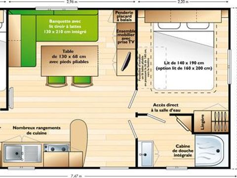 MOBILHOME 4 personnes - MH2 Mercure Confort