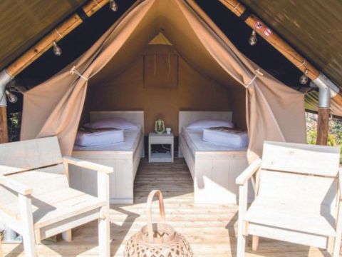 Tente en toile et en bois 2 personnes - Tente Safari XS