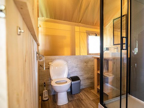 TENTE TOILE ET BOIS 4 personnes - Tente safari de luxe Woody 25 