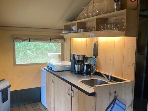 Tente en toile et en bois 4 personnes - Tente safari de luxe Woody 25