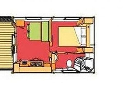 CHALET 2 personnes - Bungalow Confort 1 chambre 2 pers