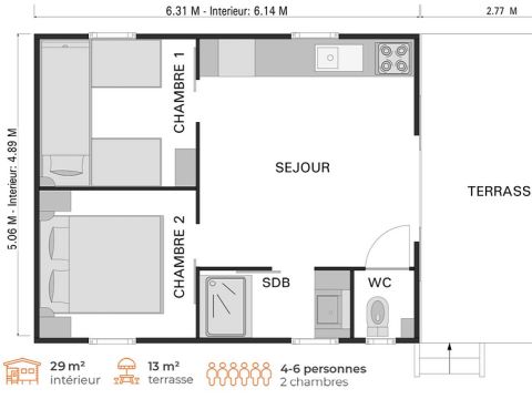 Chalet 5/7 personnes - Cabane Premium