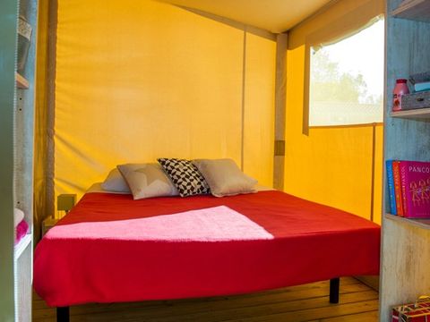 Tente en toile et en bois 5 personnes - Tente Eco Lodge | 2 Ch. | 4/5 Pers. | Sans SDB