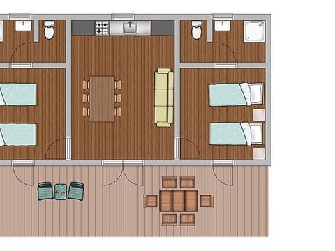 CHALET 6 personnes - Chalet | Classic XL | 2 Ch. | 4/6 Pers.