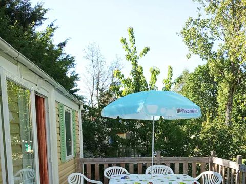 MOBILHOME 6 personnes - mobil home 5/6 personnes, avec sanitaires et tv avec terrasse couverte