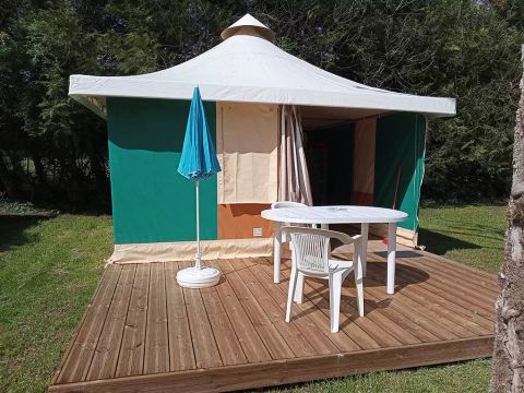 Tente en toile et en bois 4 personnes - tente bengali 4 personnes, sans sanitaires