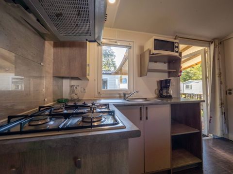 Bungalow 6 personnes - Mobil-home | Comfort | 3 Ch. | 6 Pers. | Terrasse surélevée | Clim.