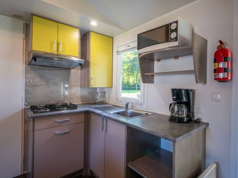 Bungalow 6 personnes - Mobil-home | Comfort | 3 Ch. | 6 Pers. | Terrasse surélevée | Clim.