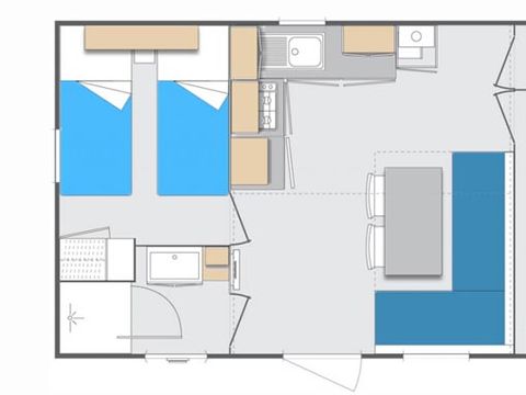 MOBILHOME 4 personnes - 2 chambres CONFORT