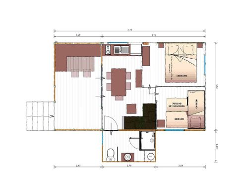 LODGE 5 personnes - Lodge Premium 2 chambres 4/5 personnes