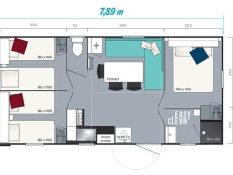 MOBILHOME 6 personnes - Mobil-home Eco 3 chambres 6 Personnes