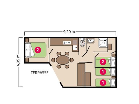 Chalet 6 personnes - Grand Large 6 personnes